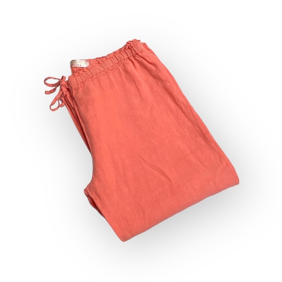 Juicy Couture Baby ♔ Easy Linen Pant ♔ Coral Pink ♔ Girl’s 6 6X ♔ Slouchy Chic ♔ - Picture 4 of 16